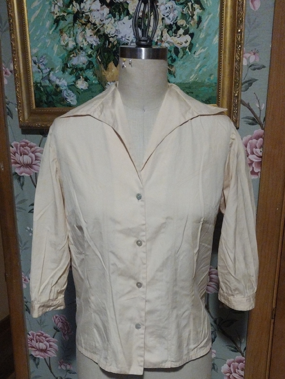 Vintage Cotton Cream Blouse